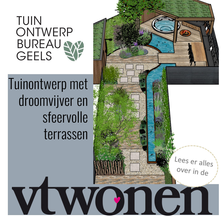 VT WONEN tuinontwerp stadstuin met vijver
