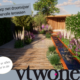 een vijver met een lengte van vijftien meter, waardoor je vanuit het huis de tuin in wordt getrokken.
